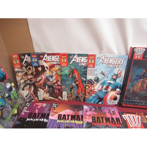 786 - Collection of 2000AD comics with some Marvel and DC comics including DC Batman, The Strange Case of ... 