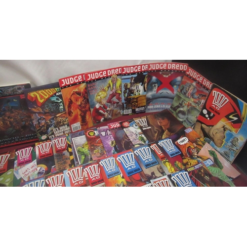 786 - Collection of 2000AD comics with some Marvel and DC comics including DC Batman, The Strange Case of ... 