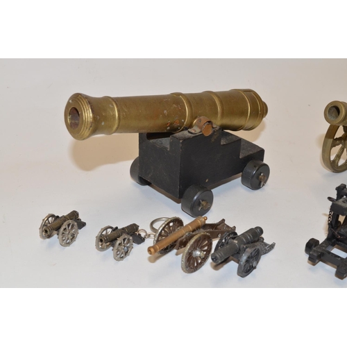 473 - Collection of model cannons all non functioning (no firearms license required to own), including key... 