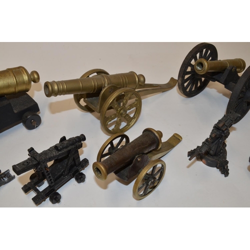 473 - Collection of model cannons all non functioning (no firearms license required to own), including key... 