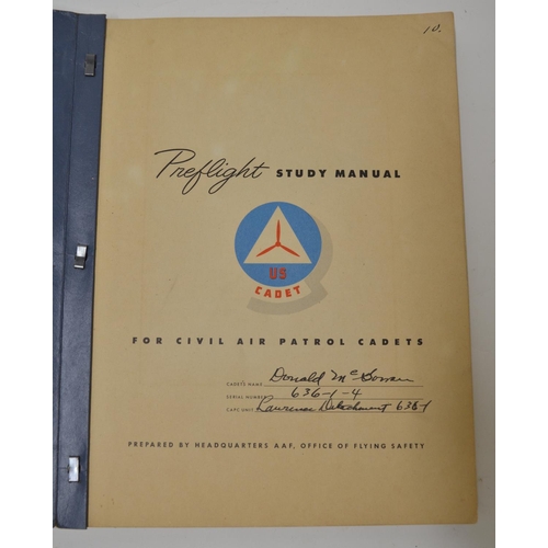 475 - Collection of WWII books and manuals regarding flight training in the USA, including 