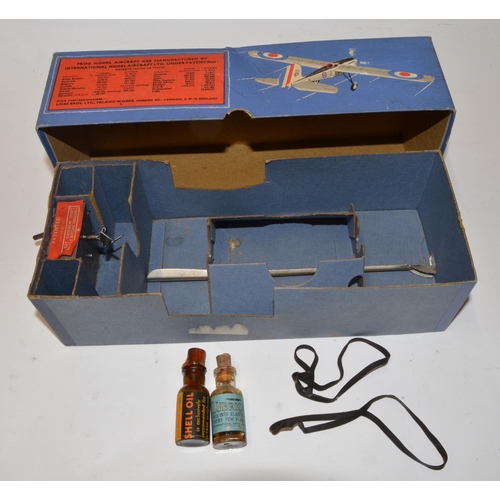 480 - Vintage frog Mark IV Interceptor Fighter, boxed with instructions. 2 spare rubber bands and fully wo... 