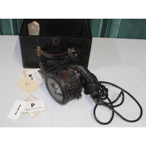 204 - Boxed Admiralty pattern 8979A Morse code signalling lamp dated 1944, with spare bulb and pack of Bro... 