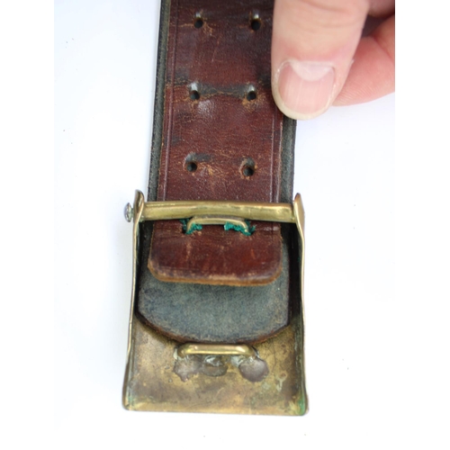 74 - German WW1 Gott Mit Uns belt buckle and leather belt, together with a German WW2 Third Reich belt bu... 