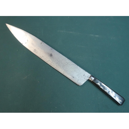 410 - Antique SNAKE BRAND (Samuel Kitchin, Sheffield) large hunting/machete/Bowie knife.  14 inch steel bl... 