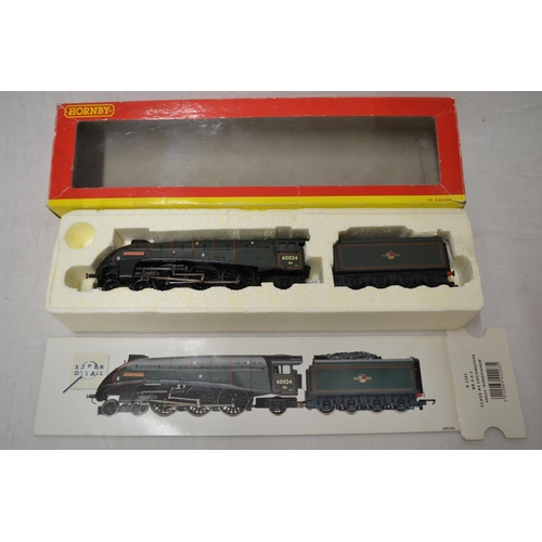 596B - Boxed Hornby Class A4 60024 Kingfisher electric train model locomotive, lacking instructions; good u... 