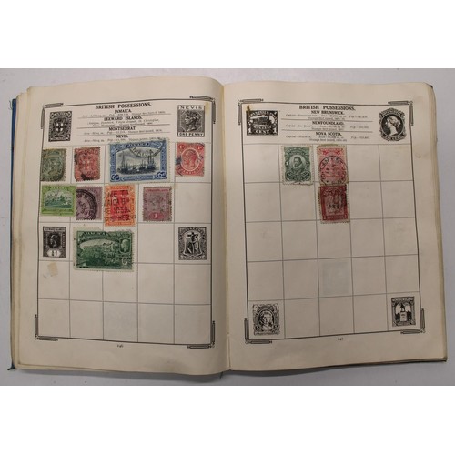 815 - Two SG world albums c1940, partially filled with UK and worldwides, date ranges QV to KGV
