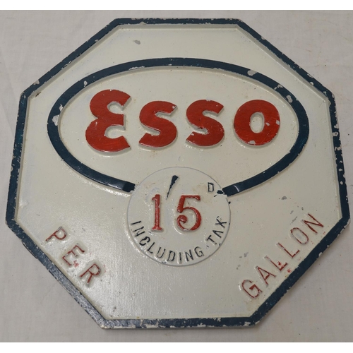 556 - Vintage Esso petrol sign W25cm