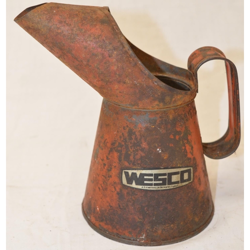 563 - Vintage oil can by Wesco 500ml, H16.5cm