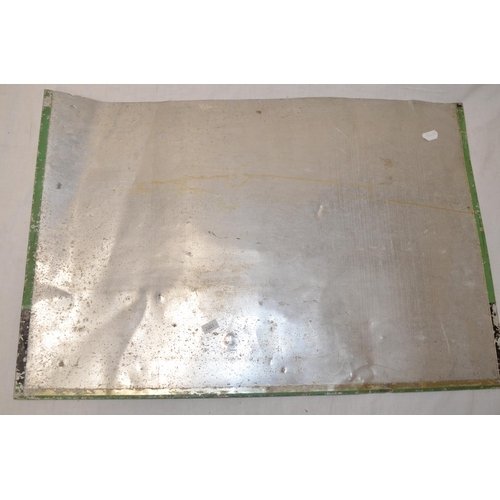 557 - Vintage painted steel plate advertising board for Drydex batteries L63cm x H42cm