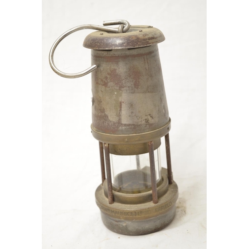 544 - The Wolf Safety Lamp Co (W.M Morris) Ltd Sheffield, miner safety lamp, plate stamped 1984 on top