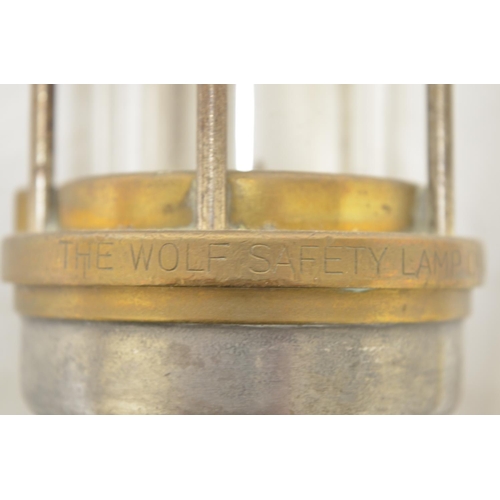 545 - The Wolf Safety Lamp Co (W.M Morris) Ltd Sheffield, miner safety lamp, plate stamped PO 1973 on top,... 