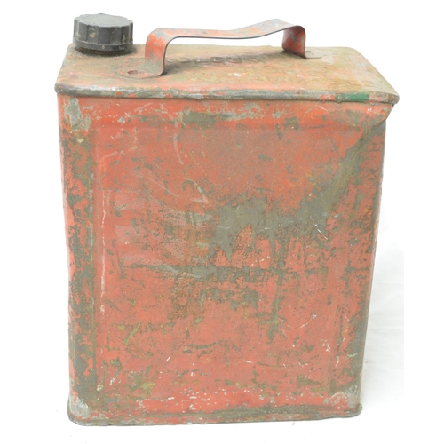 552 - Vintage petrol can with plastic screw on cap, H31cm