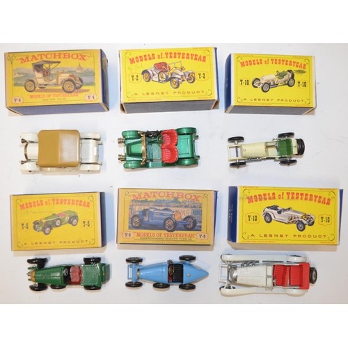 689 - Six boxed vintage models of Yesteryear diecast cars, including Bugatti Type 35, 1909 Opal Coupe, Ben... 