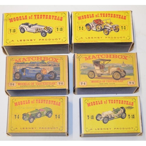 689 - Six boxed vintage models of Yesteryear diecast cars, including Bugatti Type 35, 1909 Opal Coupe, Ben... 