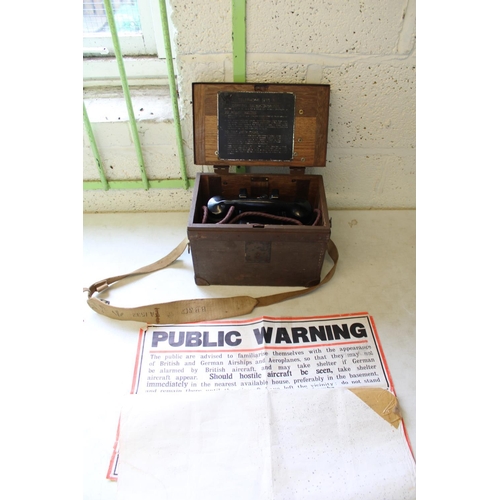 207 - Boxed field telephone set 