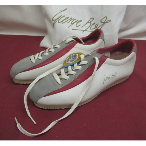 214A - Pair of George Best, Limited Edition Ben Sherman Training Shoes, UK Size 8, with carry bag