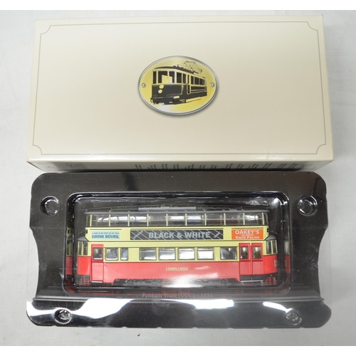 324 - Eleven diecast tram and bus models, including Corgi, Atlas Editions, exclusive first editions etc, a... 