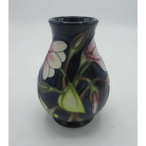 379 - Withdrawn - Moorcroft vase on dark blue ground, marks to base