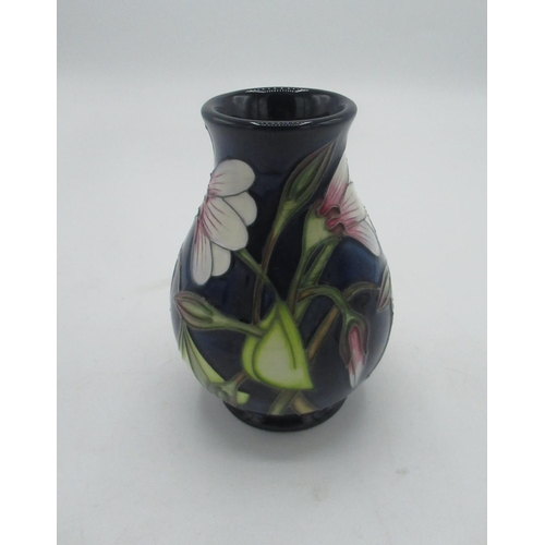 379 - Withdrawn - Moorcroft vase on dark blue ground, marks to base