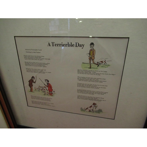 506 - 'A Terrierable Day' Canine cartoon, words by Christopher Curtis & drawings by John Tickner, and two ... 