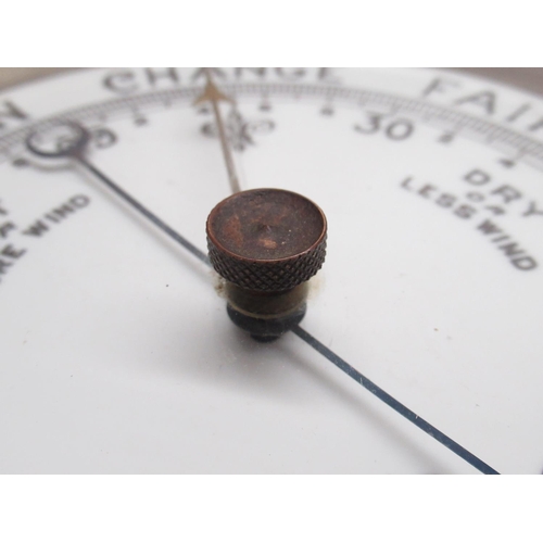 294 - John Barker & Co. Ltd Kensington, early C20th brass cased bulk head aneroid barometer on circular oa... 