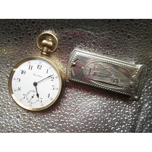 300 - W Avery & Son Redditch Liverpool Exhibition 1886 silver plated souvenir needle case, with hinged top... 