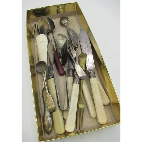 64 - Geo.III hallmarked sterling silver bright cut teaspoon initialled EB by Jonathan Perkins I & Jonatha... 