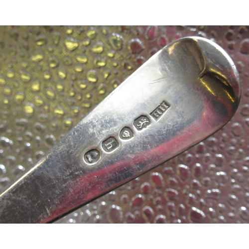 65 - Geo.IV hallmarked Scottish sterling silver Fiddle and pattern sauce ladle, initialled L by James McK... 