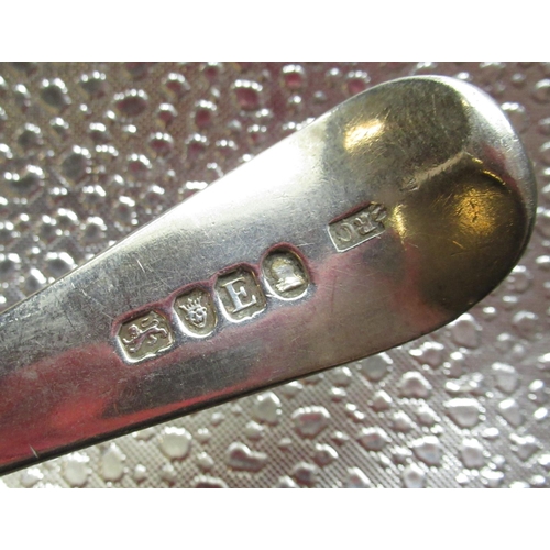 65 - Geo.IV hallmarked Scottish sterling silver Fiddle and pattern sauce ladle, initialled L by James McK... 