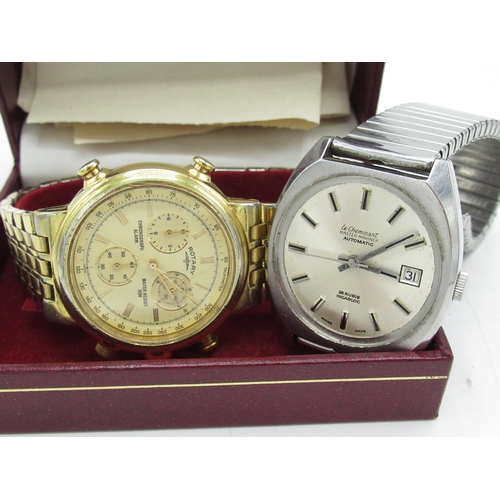 67 - Late 1980s Rotary 30m chronograph alarm quartz wristwatch complete with original box and instruction... 