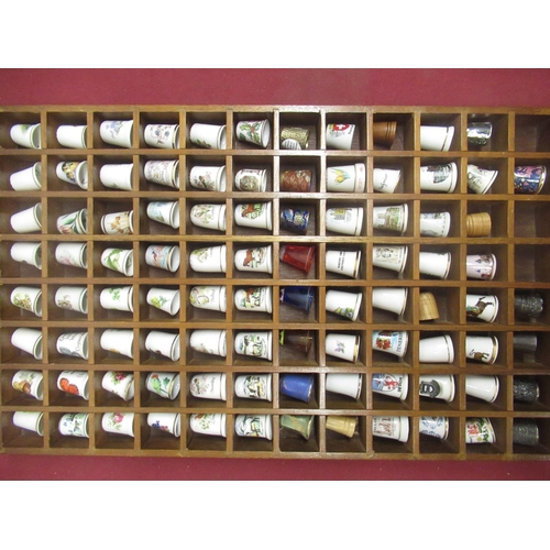 311 - Collection of thimbles including bright cut white metal, Wedgwood, Spode, ‘Oakley China’, William Mo... 
