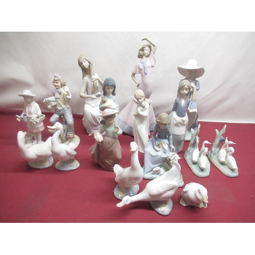 312 - Nao from Lladro figurine of a flamenco dancer H35cm and a collection of snap figurines and two The L... 