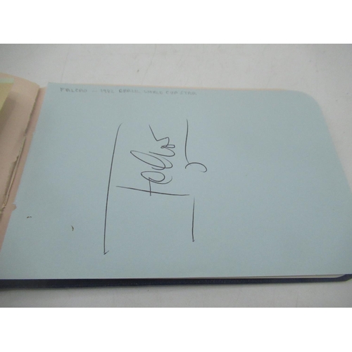 450 - Autograph book containing signatures by Sir Alan Suger,Mario Bellini, Peter Osgood, Kevin Keegan, Le... 
