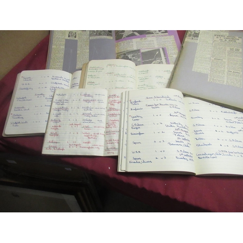 459 - Six scrapbooks relating to Tottenham Hotspur and 4 books with hand written results for matches playe... 