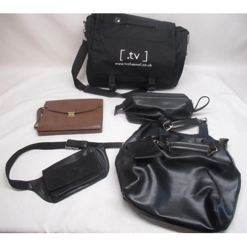 689 - TV channel carry bag, three handbags, bum bag (5)