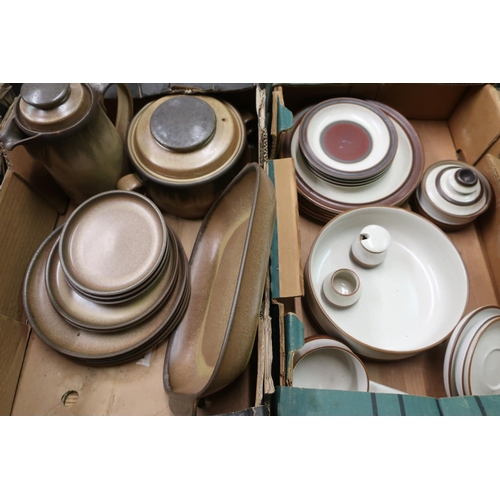 690 - Two Denby stoneware part dinner services (2 boxes)