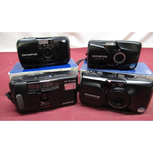 175 - Various Olympus cameras including MJU Zoom, MJU II, AF10 Super, etc