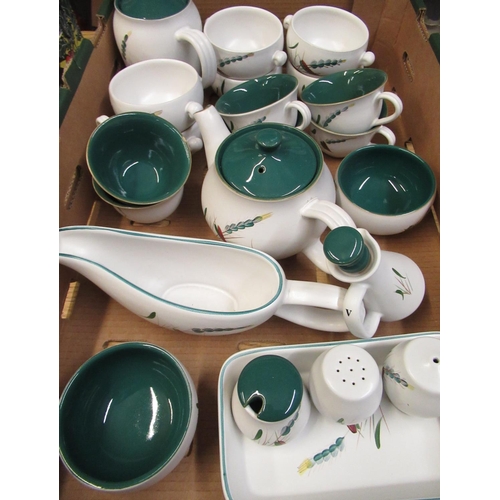 703 - Denby Greenwheat tea and dinner service for six plate settings, Queen Victoria Diamond Jubilee mug, ... 