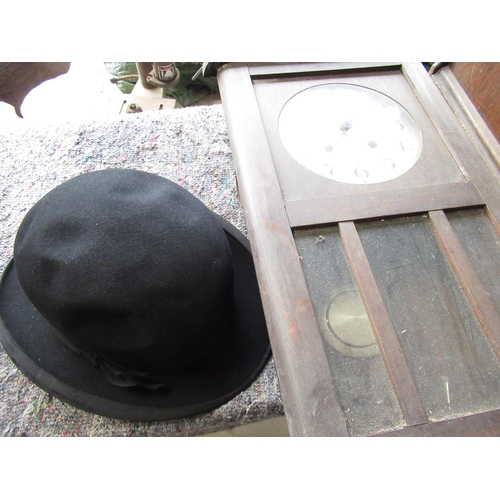 400 - Early 20th century taxidermy deer head mounted on Oak shield shaped wall mount, together with a 1930... 