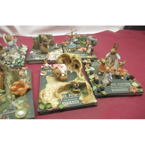 421 - Westminster editions a collection of Beatrix Potter book shaped diorama models (14)