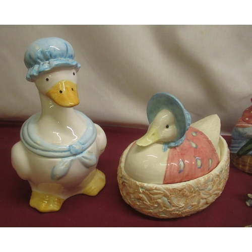 422 - Collection of Beatrix Potter ceramics, inc. Jemima Puddle Duck lidded tureen, Royal Albert figures,e... 