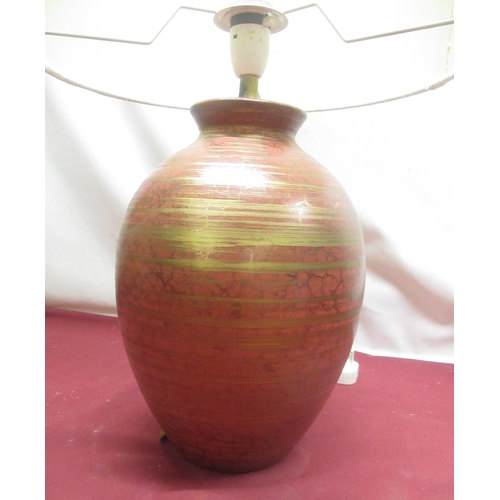 436 - Lamp with red and gold base