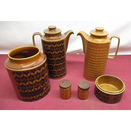 101 - Small collection of Hornsea pottery including an Heirloom coffee pot , a similar Saffron coffee pot,... 