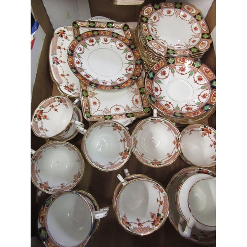 112 - Coronation ware Sydney pattern part tea service including cups, saucers, side plates etc