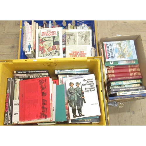 496 - Large collection of Militaria reference books (3 boxes)