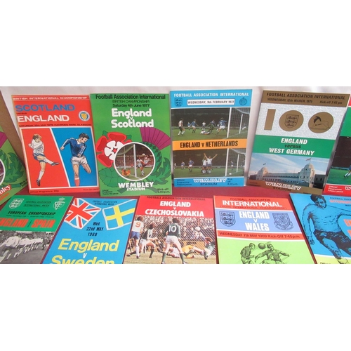 468 - Collection of England football programmes from the 1950s,60s and 70s