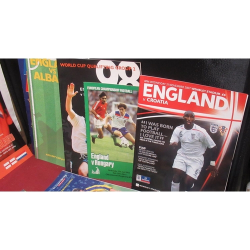 469 - Collection of England football programmes from the 1980s,90s,2000s and 2010s,
