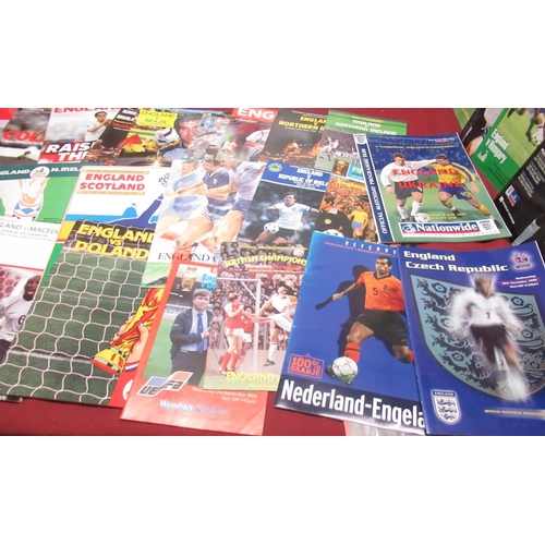 469 - Collection of England football programmes from the 1980s,90s,2000s and 2010s,