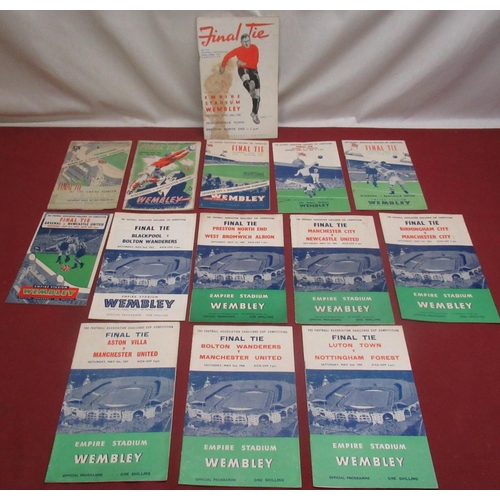 473 - FA Challenge Cup Finals football programmes from 1938,1947 to 1959,